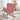 charmydecor pink upholstered rocking chair rear view with soft teddy fabric