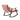 charmydecor pink velvet folding rocking chair back view with iron frame