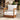 Charmydecor premium acacia wood outdoor club chair with beige cushions on a sunny patio