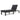 Charmydecor Puerta adjustable outdoor chaise lounge with gray wicker frame and dark gray cushion
