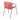 charmydecor Quilla brick red woven rope patio dining chair with open back and black metal legs rear view