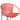 charmydecor Quilla indoor outdoor chair close up of brick red woven rope seat and curved armrest
