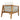 Charmydecor rear angle of acacia wood patio club chair with woven rope back and beige cushions