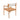 charmydecor rear angled view of acacia wood outdoor dining chair