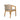 charmydecor rear view of outdoor acacia wood dining chair with woven rope back and beige cushion