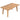 charmydecor rectangular acacia wood outdoor coffee table with natural slatted tabletop