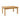 Charmydecor rectangular acacia wood outdoor coffee table with slatted tabletop in natural finish
