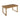 charmydecor rectangular acacia wood outdoor dining table with slatted top and sturdy frame