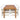 charmydecor rectangular acacia wood patio dining table with four cushioned rattan chairs side view