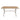 charmydecor rectangular teak wood outdoor dining table with beige steel frame front view