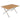 Charmydecor rectangular teak wood outdoor dining table with beige steel X-frame base