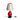 CharmyDecor red ceramic table lamp dimensions showing 15.4 inch height and 7.1 inch shade width