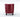 CharmyDecor red faux leather accent chair upholstered back and solid wood legs rear view