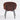 Charmydecor red living room chair shell lounge chair back view walnut wood finish shell backrest and metal frame detail