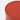 CharmyDecor red round nightstand close-up of smooth lacquered tabletop and rounded edge