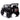 Black toy off-road vehicle with mountain design on a white background