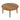 Charmydecor round acacia wood outdoor coffee table with slatted top in warm teak finish