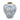 Ceramic vase with blue floral pattern on a white background