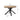 charmydecor round outdoor dining table dimensions with teak finish top and black metal cross base