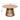 charmydecor round patio dining table dimensions with acacia wood slatted base and light teak finish