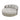 Round outdoor sofa with gray cushions on a white background