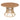 charmydecor round teak finish acacia wood patio dining table with woven wicker pedestal base