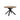 charmydecor round teak finish outdoor dining table with slatted wood top and black metal base