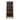 Wooden bookshelf with multiple shelves on a white background