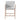 Charmydecor Scandinavian counter stool front view with natural wood frame and light gray upholstery