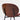 Charmydecor shell lounge chair full back view bean paste red fabric modern accent chair