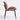 Charmydecor shell lounge chair red living room chair side profile showing curved ergonomic seat and black metal legs