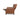 Brown leather recliner chair on a white background