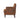 Brown leather armchair with nailhead trim on a white background