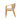 charmydecor side view of acacia wood outdoor dining chair with angled arms and rope backrest