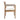 charmydecor side view of acacia wood patio armchair with beige rope wrapped arms and cream seat cushion