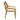CharmyDecor side view of acacia wood wicker patio dining chair with cream cushion and angled backrest