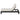 Charmydecor side view of black acacia wood chaise lounge with reclining cream cushion