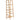 charmydecor side view of freestanding bamboo ladder bookshelf with sturdy tapered frame