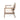 charmydecor side view of outdoor acacia wood club chair with deep cream cushions and slatted seat support