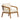 charmydecor single acacia wood outdoor chair with cream cushion and PE wicker backrest