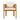 charmydecor single acacia wood outdoor dining chair with beige seat cushion and back pillow front view