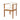 charmydecor single outdoor acacia wood dining chair with curved arms teak finish and cream cushions