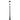 Black outdoor lamp post with illuminated top on a white background