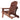 charmydecor solid hemlock wood Adirondack chair rear view with slatted back and folding frame
