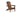 Charmydecor solid hemlock wood folding Adirondack chair in brown finish front angle view