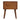 Wooden side table with a white background