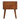 Wooden nightstand with two drawers on a white background