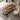 CharmyDecor solid wood office desk with walnut veneer top and PU leather panels
