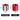 CharmyDecor Surface Mount LED Downlight 2.95 inch dimensions with red and brushed metal finish options