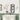 CharmyDecor surface mount medicine cabinet with mirror and side shelving in a green-and-white bathroom setting